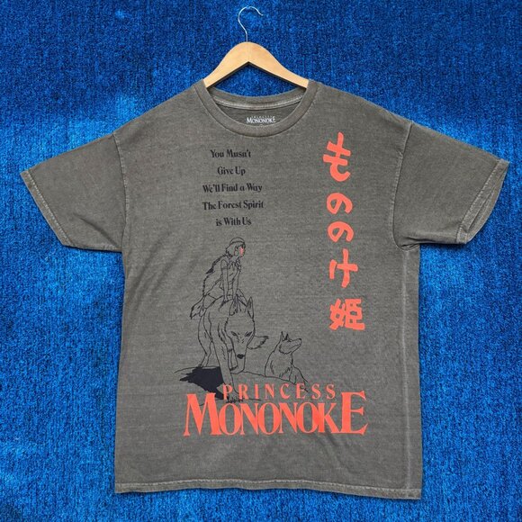 Studio Ghibli Green/Khaki Princess Mononoke Movie T-Shirt Size Large - Picture 1 of 4